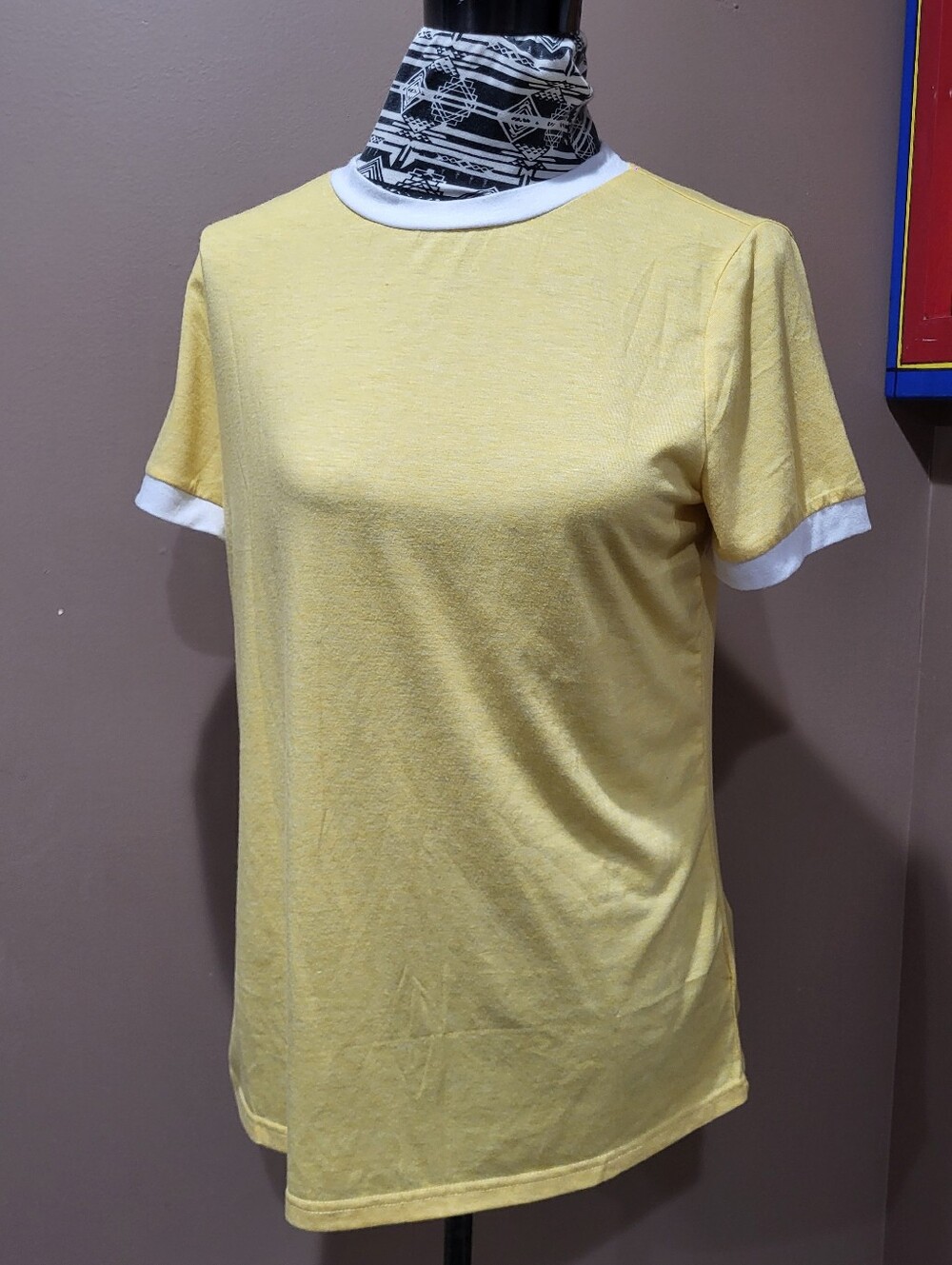 Cheerful Yellow Ringer Tshirt